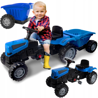 MalPlay detský traktor Black, Blue